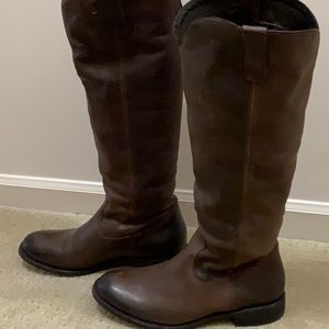 DV by Dolce Vita Women's Tall Brown Leather Riding Boots